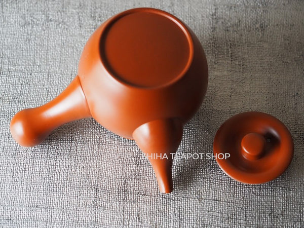 Umehara Soukou Red Clay Deep Hand Carving Tokoname Teapot 宗弘