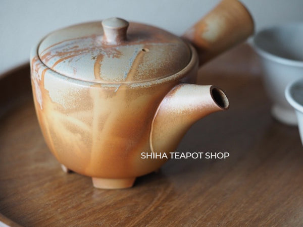 Vintage YUSEN Fire Line Teapot 40-50 years with Koudai Foot  初代友仙 Y08