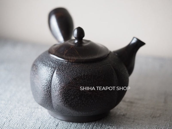 KOSHIN Black Red Marble Seaweed Kyusu Teapot (Iron Teapot texture）KS01 香臣藻掛