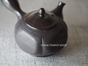 KOSHIN Black Red Marble Seaweed Kyusu Teapot (Iron Teapot texture）KS01 香臣藻掛