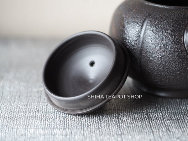 KOSHIN Black Red Marble Seaweed Kyusu Teapot (Iron Teapot texture）KS01 香臣藻掛