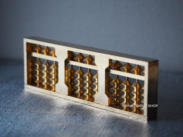 Metal Soroban Abacus Object (gold-plate)  Used