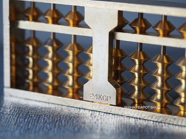 Metal Soroban Abacus Object (gold-plate)  Used