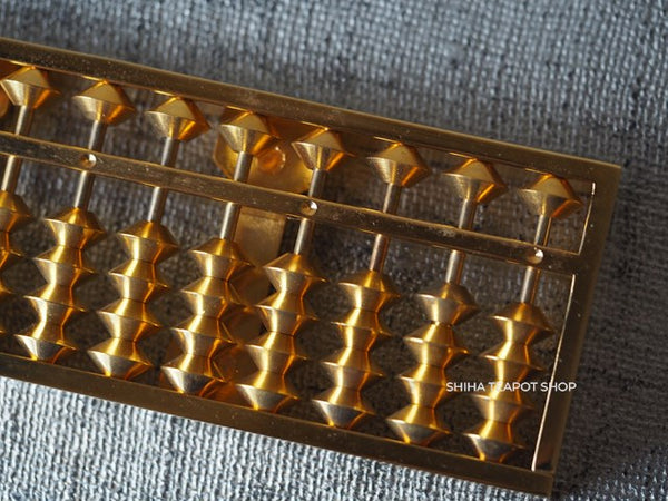 Metal Soroban Abacus Object (gold-plate)  Used