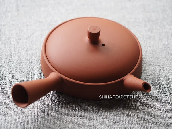 【Left Hand】Ito Seiji (JINSHU)  Red Clay Flat  Kyusu Teapot Handmade JN113