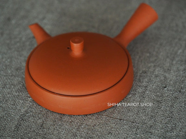 【Left Hand】Ito Seiji (JINSHU)  Red Clay Flat  Kyusu Teapot Handmade JN113