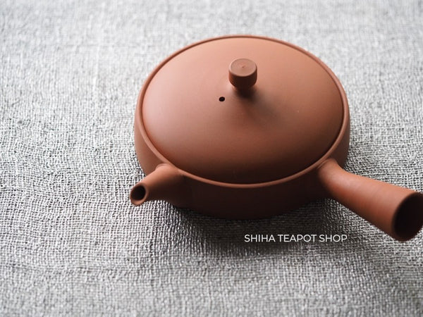 Ito Seiji (JINSHU)  Red Clay Flat  Tokoname Kyusu Teapot Handmade(Wood Box ) JN112