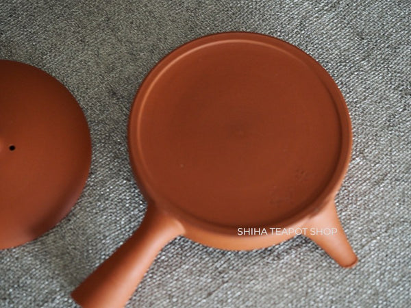 Ito Seiji (JINSHU)  Red Clay Flat  Tokoname Kyusu Teapot Handmade(Wood Box ) JN112