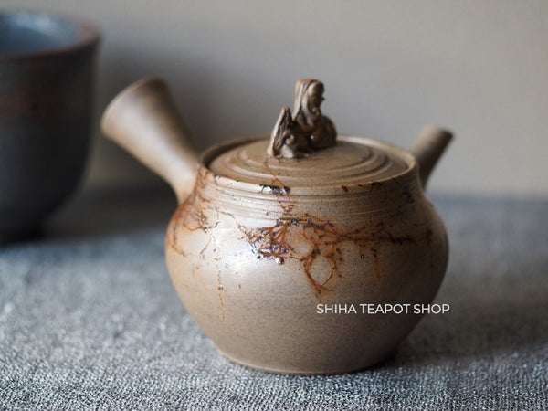JIN Grey Seaweed Mogake Teapot & Yuzamashi　谷川仁 藻掛