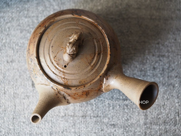 JIN Grey Seaweed Mogake Teapot & Yuzamashi　谷川仁 藻掛