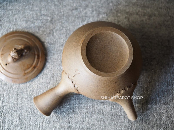 JIN Grey Seaweed Mogake Teapot & Yuzamashi　谷川仁 藻掛