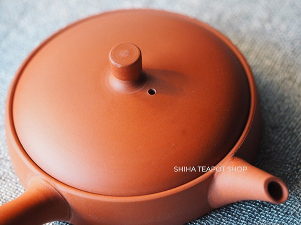 【Left Hand】Ito Seiji (JINSHU)  Red Clay Flat  Kyusu Teapot Handmade JN113