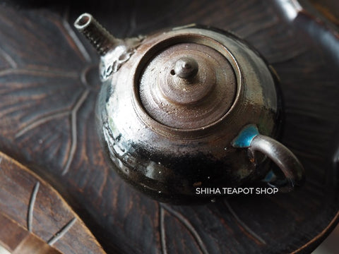 Tokoname Sou Yamada Shell Black Wood Firing Teapot 山田想