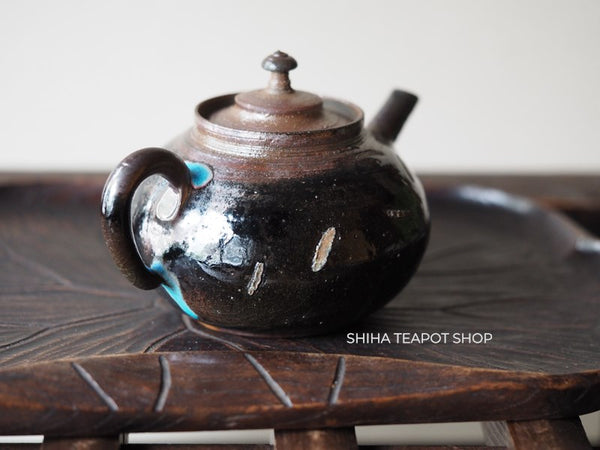 Tokoname Sou Yamada Shell Black Wood Firing Teapot 山田想