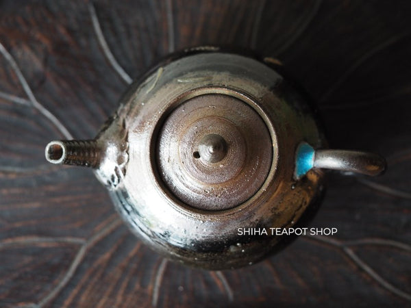 Tokoname Sou Yamada Shell Black Wood Firing Teapot 山田想