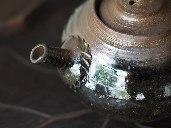 Tokoname Sou Yamada Shell Black Wood Firing Teapot 山田想
