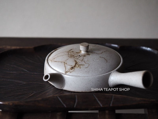 JINSHU Flat White Mogake Seaweed Tokoname Kyusu 甚秋藻掛 JN12