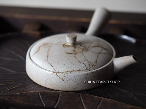 JINSHU Flat White Mogake Seaweed Tokoname Kyusu 甚秋藻掛 JN12