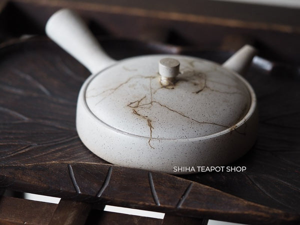 JINSHU Flat White Mogake Seaweed Tokoname Kyusu 甚秋藻掛 JN12