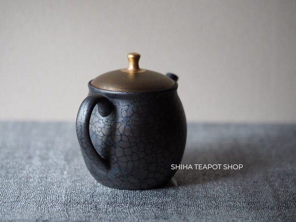 SHORYU Oil Drop Pink & Gold Brocade Lid Kyusu Teapot  昭龍油滴  SR81