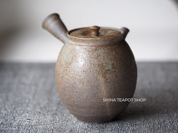 YOKEI MIZUNO YK70 Nanban Hidasuki Mogake Seaweed Tall Kyusu Teapot  水野陽景藻掛