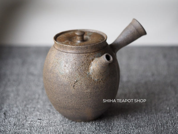 YOKEI MIZUNO YK70 Nanban Hidasuki Mogake Seaweed Tall Kyusu Teapot  水野陽景藻掛