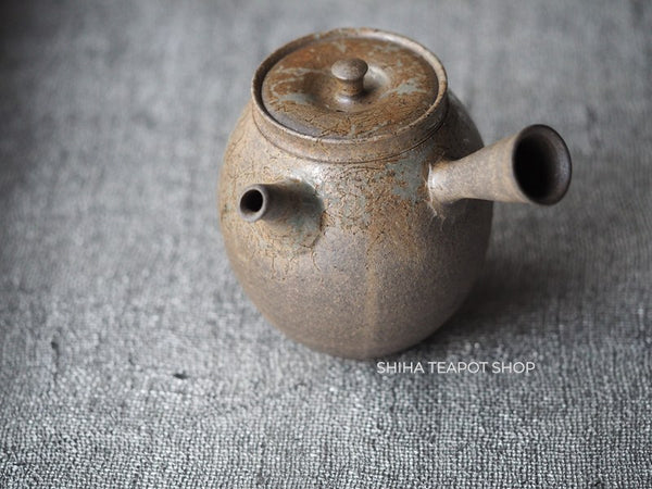 YOKEI MIZUNO YK70 Nanban Hidasuki Mogake Seaweed Tall Kyusu Teapot  水野陽景藻掛