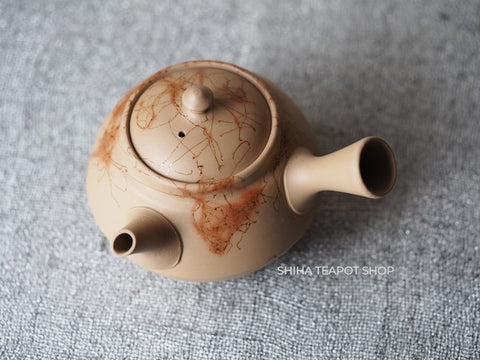 HAKUSAN Old Tokoname Clay Seaweed Sencha Small Kyusu Teapot H70