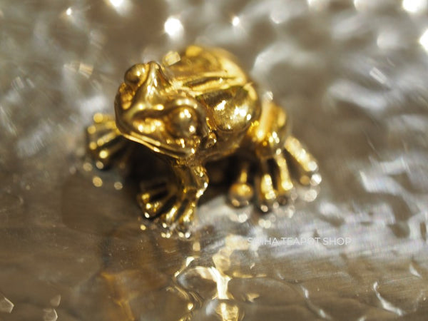 Silver Tea Leaf Spoon with Frog (used)