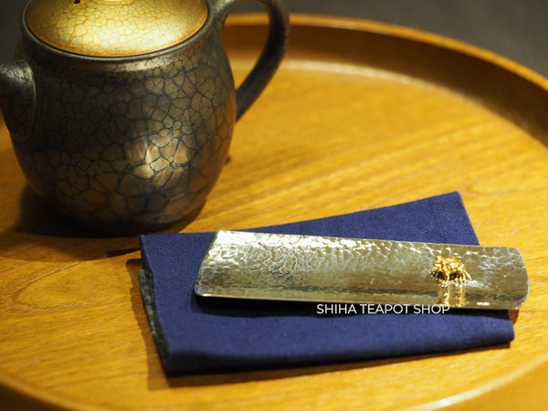 Silver Tea Leaf Spoon with Frog (used)