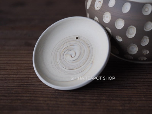 Tokoname Kenji Kiln White Clay DOTs Marble Kyusu Teapot with Mug Cups KN80