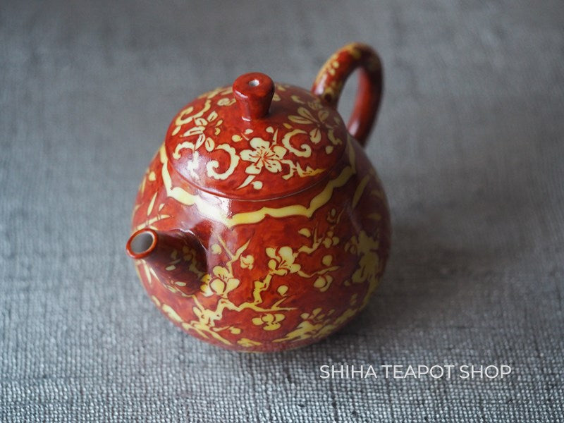 Kato Seisho Senchao Porcelain Teapot - plum, chrysanthemum, orchid, ba
