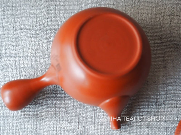 Kodo Yoshikawa Hand Caving Peony Red  Clay Teapot 常滑壺堂 KD12