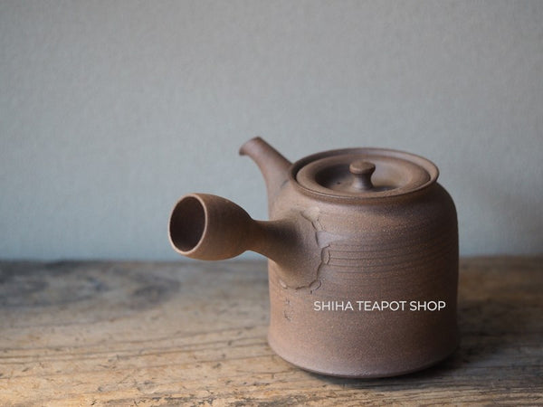 Shimizu Hokujo Reddish Brown Tokoname Kyusu Teapot (decades ago) HK95