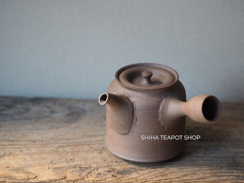 Shimizu Hokujo Reddish Brown Tokoname Kyusu Teapot (decades ago) HK95