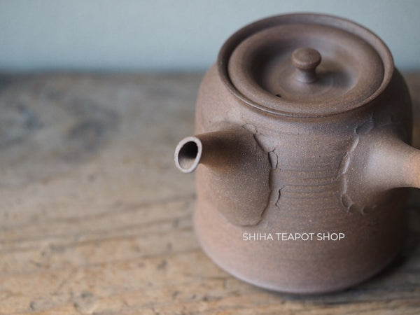 Shimizu Hokujo Reddish Brown Tokoname Kyusu Teapot (decades ago) HK95