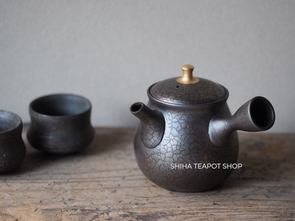 SHORYU Oil Drop Pattern Gold knob Small Teapot 昭龍油滴 SR001