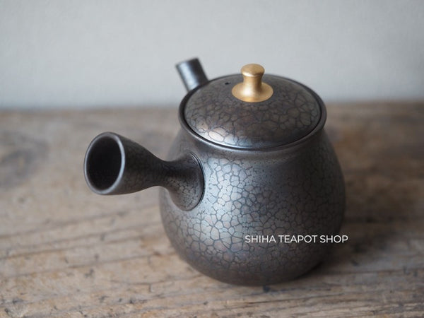 SHORYU Oil Drop Pattern Gold knob Small Teapot 昭龍油滴 SR001