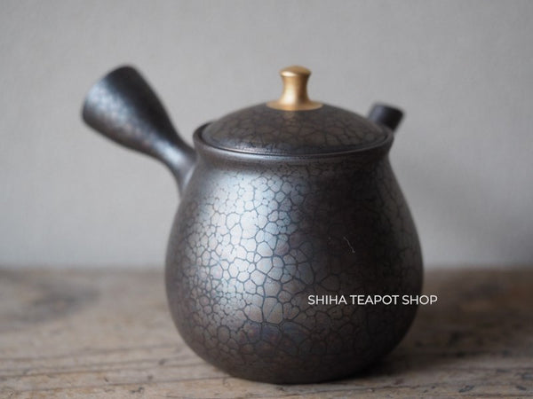 SHORYU Oil Drop Pattern Gold knob Small Teapot 昭龍油滴 SR001