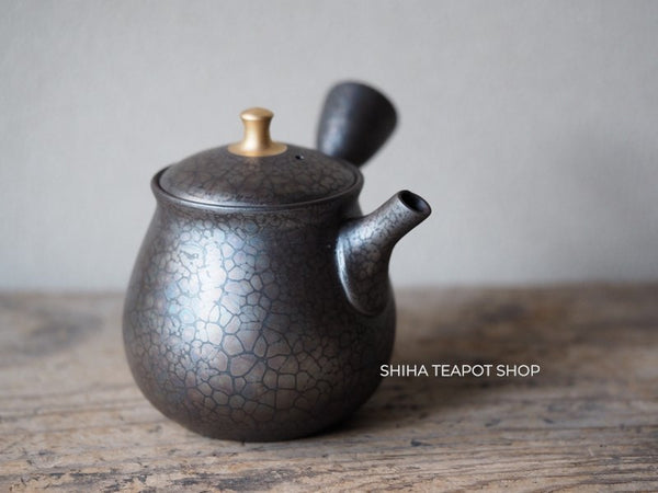 SHORYU Oil Drop Pattern Gold knob Small Teapot 昭龍油滴 SR001