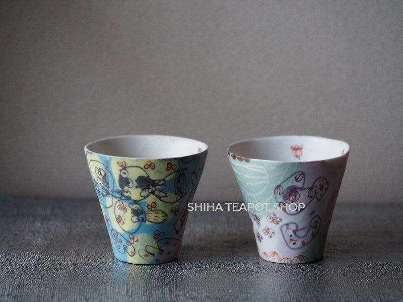 Dreamy Pair Cups Pretty Art (2pcs)  B