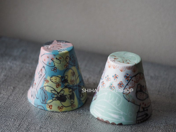 Dreamy Pair Cups Pretty Art (2pcs)  B