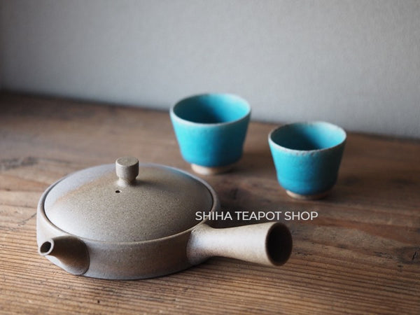 JINSHU Flat Gradation Tokoname Kyusu Teapot JNN01