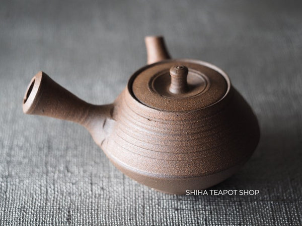 Shimizu Hokujo Reddish Brown Tokoname Small Kyusu Teapot H16
