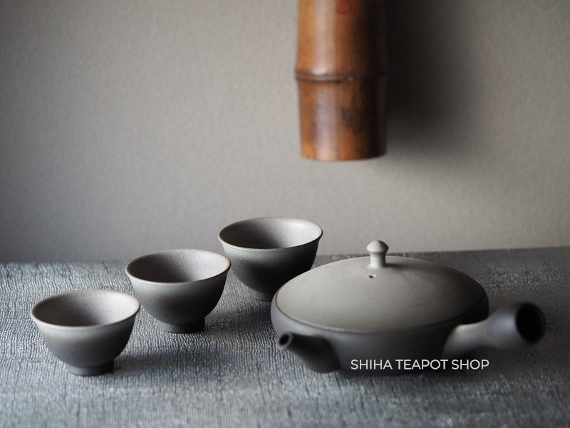 Maekawa Junzo  - Zero Saturation Flat Teapot + 3cups Set 常滑淳蔵 JN90