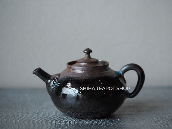 Tokoname Sou Yamada Shell Black Wood Firing Teapot 山田想 YS95