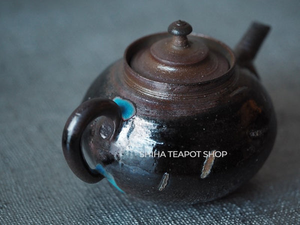 Tokoname Sou Yamada Shell Black Wood Firing Teapot 山田想 YS95