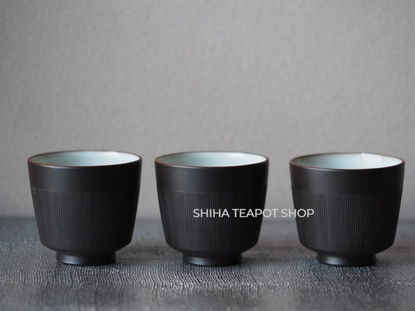 Koie Hiroshi (Reiko)  Red Rim Black Teapot  Drizzle Rain