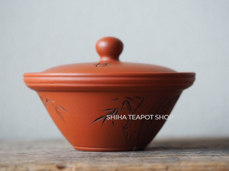 【Sold Out】TOGEN Authentic Red Clay SHIBO Shiboridashi and Mat Plate with 2 cups 陶元本朱泥絞出 TG10