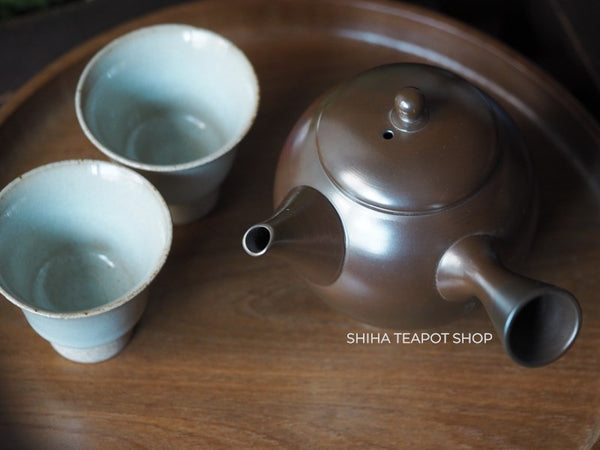 Umehara Soukou SK10 Red Clay Kyusu Tea  Leaves 【Vintage Japanese Teapot - Unused】